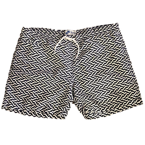 AND Other - Trunks surf and swim co shorts / Bathing suit, black & white design, Men's XL/TG